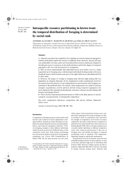 Intraspecific resource partitioning in brown trout: the temporal