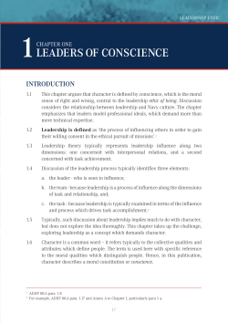 leaders of conscience - Royal Australian Navy
