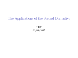 The Applications of the Second Derivative