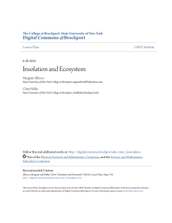 Insolation and Ecosystem - Digital Commons @Brockport