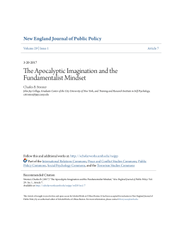 The Apocalyptic Imagination and the Fundamentalist Mindset