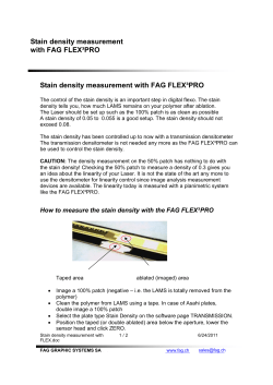 Stain density measurement with FLEX³PRO