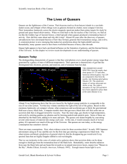 The Lives of Quasars