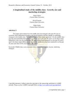 A longitudinal study of the middle class: Growth, size and