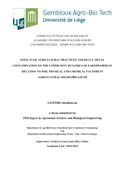 effects of agricultural practices and heavy metal contamination on