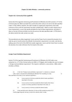 community sentences Chapter 18.1: Community Orders