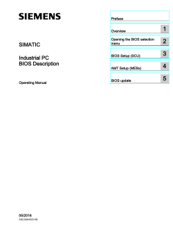 BIOS Description - Siemens Support
