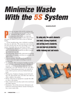 Minimize Waste With the 5S System