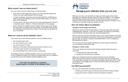 Managing your diabetes when you are sick