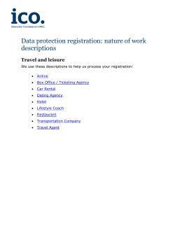 Data protection registration: nature of work descriptions