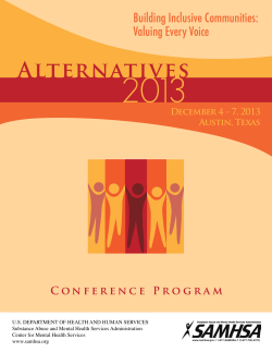 Alternatives 2013 - National Empowerment Center
