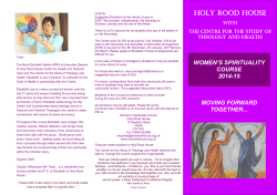 women`s spirituality course 2014-15 moving