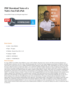 PDF Notes of a Native Son Full ePub