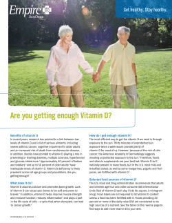 Are you getting enough Vitamin D?