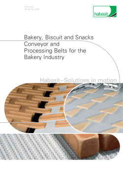 Habasit&ndash;Solutions in motion Bakery, Biscuit and Snacks Conveyor