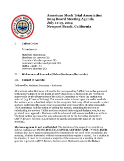 Agenda - The American Mock Trial Association