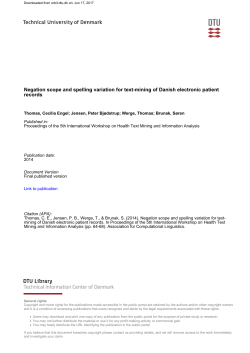 Negation scope and spelling variation for text-mining of