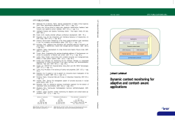 Dynamic context monitoring for adaptive and context-aware