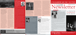 LCMS Newsletter Issue 9 Winter/Spring 2014