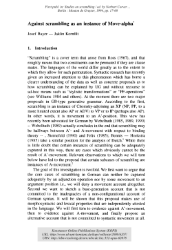 Against scrambling as an instance of Move