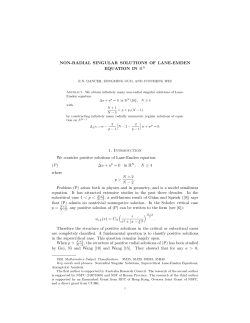 NON-RADIAL SINGULAR SOLUTIONS OF LANE