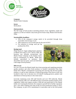 Company Meade Potato Company Sector Horticulture Chief