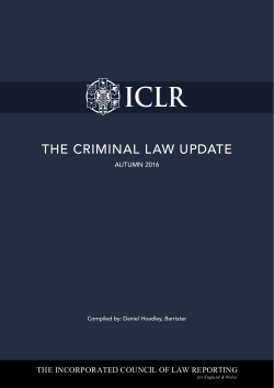 The Criminal Law Update