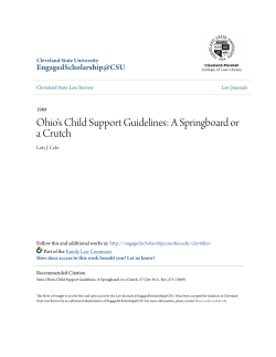 Ohio`s Child Support Guidelines: A Springboard or a Crutch