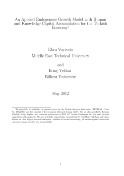 An Applied Endogenous Growth Model with Human and Knowledge