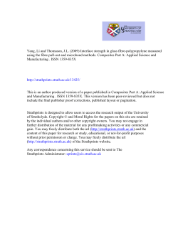 Interface strength in glass fibre-polypropylene measured using the