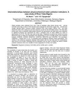 Interrelationships between physicochemical water pollution