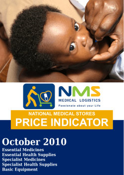 price indicator - National Medical Stores