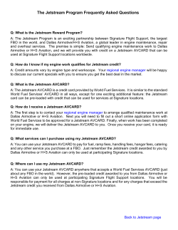 The Jetstream Program Frequently Asked Questions