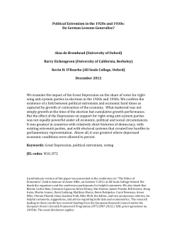 Political Extremism in the 1920s and 1930s