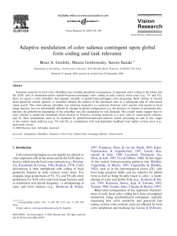 Adaptive modulation of color salience contingent upon global form
