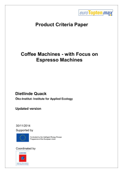Coffee machines