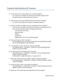 Frequently Asked Qeustions RE: Insurance