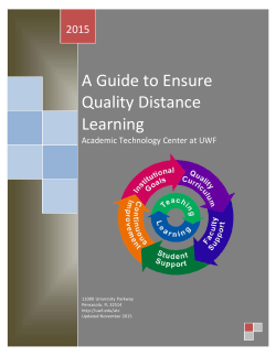 A Guide to Ensure Quality Distance Learning