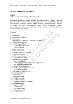 Detectors of Radiation