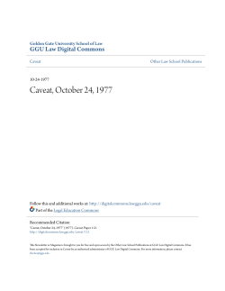 Caveat, October 24, 1977 - GGU Law Digital Commons