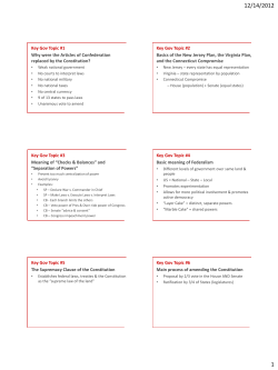 Key Gov Topic #1 Why were the Articles of Confederation replaced