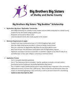 Big Brother Big Sister Scholarship