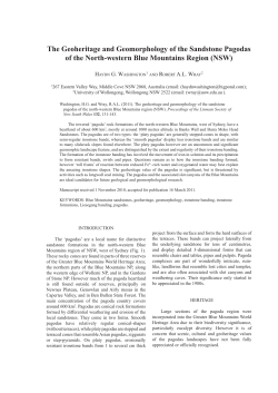 The Geoheritage and Geomorphology of the Sandstone Pagodas of