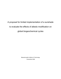 Albedo modification on global biogeochemical cycles