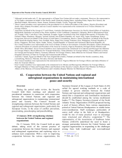 Cooperation between the United Nations and regional organizations