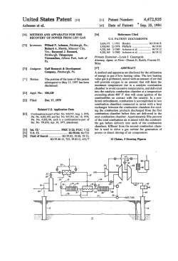 Method and apparatus for the recovery of power from LHV gas