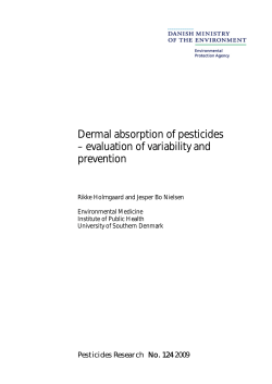 Dermal absorption of pesticides &ndash; evaluation of variability and