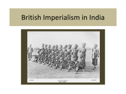 Chapter 21 Part III (British Imperialism in India)