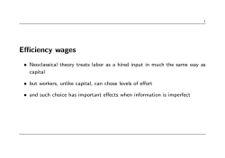 Efficiency wages