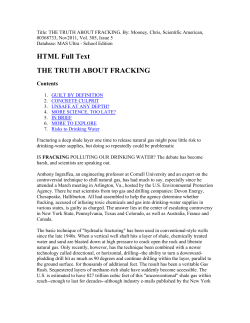 HTML Full Text THE TRUTH ABOUT FRACKING
